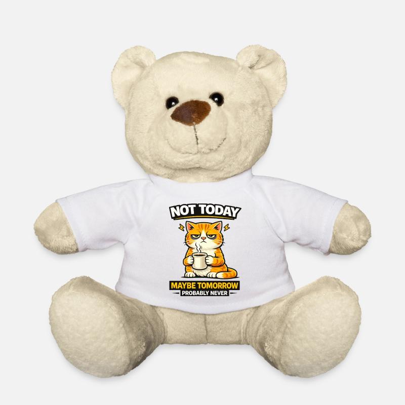 Nicht heute Katzenkaffee-Prokrastination - Teddy - Weiß