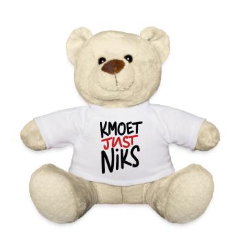 Just Niks Graffiti Red Black - Teddy Bear - white - Front
