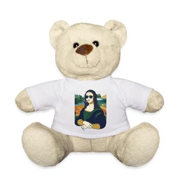 La Joconde fume de l’art drôle - Nounours - blanc - Devant