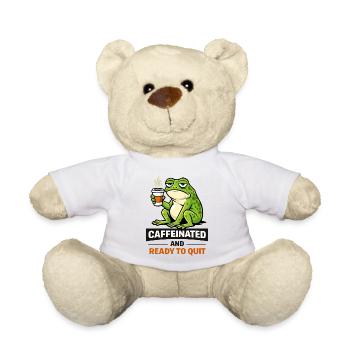 Koffeinhaltiger Frosch: Bereit aufzuhören - Teddy - Weiß - Vorne