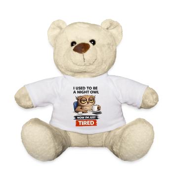 Von der Nachteule zur müden Eule - Teddy - Weiß - Vorne