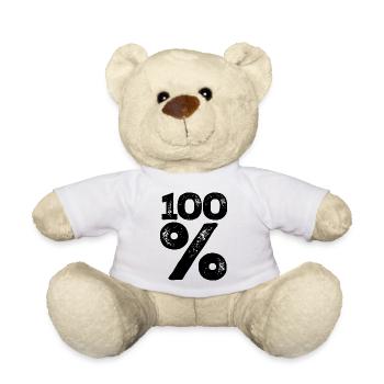 100% - Teddy Bear - white - Front