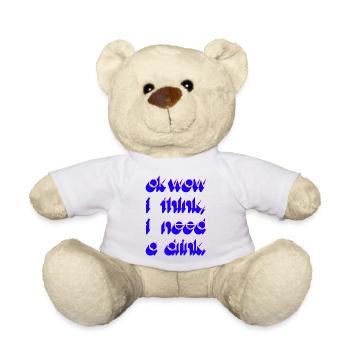 J’ai besoin d’un verre - Nounours - blanc - Devant