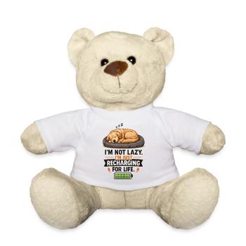 Mode Recharge : Chiot endormi - Nounours - blanc - Devant