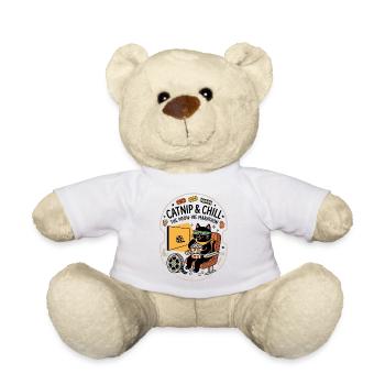 Kino Katze Popcorn 3D Look - Teddy - Weiß - Vorne