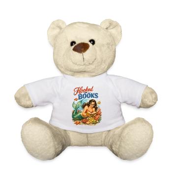 Sirène rétro : Accro aux livres Design de pin-up - Nounours - blanc - Devant