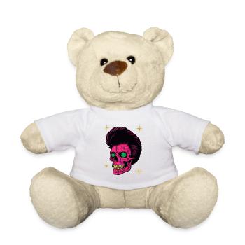 Totenkopf mit Grills an den Zähnen – T-Shirt-Design. - Teddy - Weiß - Vorne