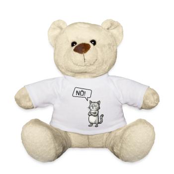 Katze sagt NÖ! – Mein neues Lieblingsmotto - Teddy - Weiß - Vorne
