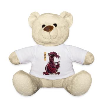 Wine Wave Shirt Japan Style Wein Design - Teddy - Weiß - Vorne