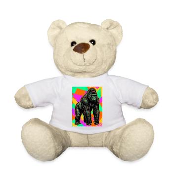 gorilla - Teddy Bear - white - Front