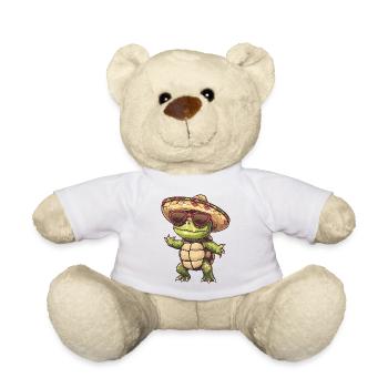Sombrero drôle de la bande dessinée Turtle - Nounours - blanc - Devant