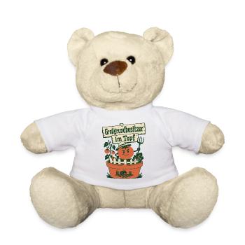 Großgrundbesitzer im Topf - Teddy - Weiß - Vorne