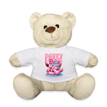 Party Time Unicorn Frauen-Poolparty - Teddy - Weiß - Vorne
