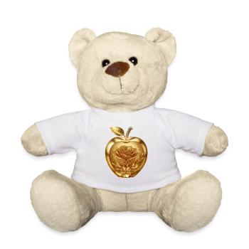 "Golden Apple" Sweatshirt - Elegant and Exclusive Art - Teddy Bear - white - Front