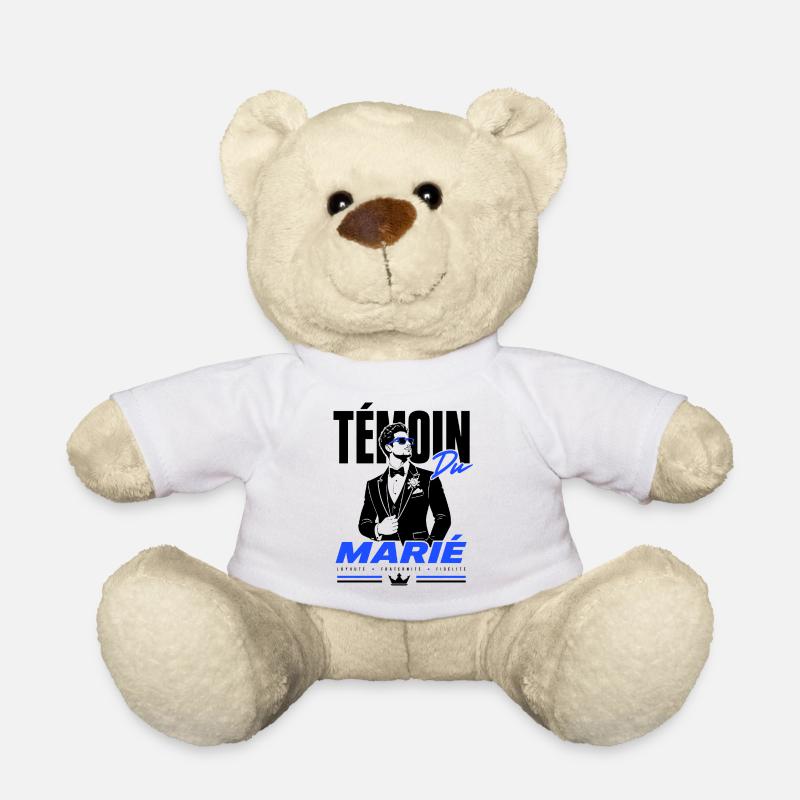 Témoin du Marié Élégance Premium - Nounours - blanc