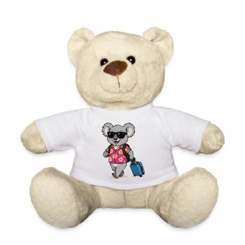 Koala Traveler in Hawaiian Look - Teddy Bear - white - Front