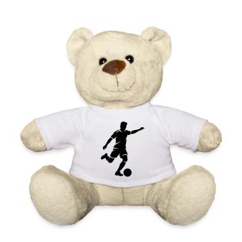 Joueur de football Silhouette Attaquant de football - Nounours - blanc - Devant