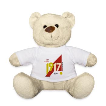 Constructivist 1917 -  Russian Revolution - Teddy Bear - white - Front