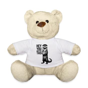 Cerveau de loutre, hé, tu as laissé tomber ce sarcasme, drôle. - Nounours - blanc - Devant