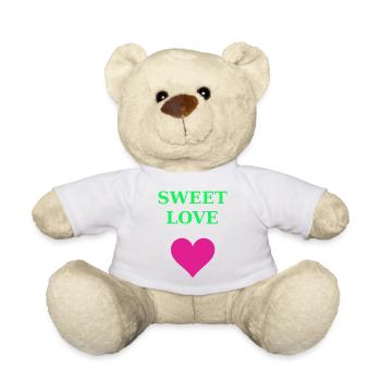 Sweet Love Herz Design - Teddy - Weiß - Vorne