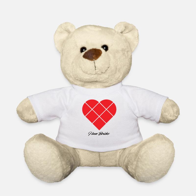 Klemmbausteine Herz - Teddy - Weiß