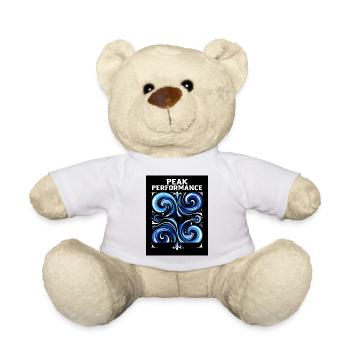 Peak Performance Wave Art - Teddy Bear - white - Front