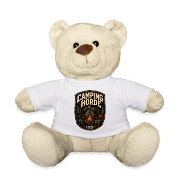 Camping Horde 2026 Metal Festival Camp Badge - Teddy - Weiß - Vorne