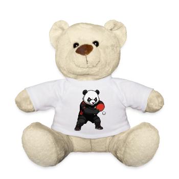 Boxeur de tennis de table panda - Nounours - blanc - Devant