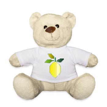 Illustration géométrique du citron - Nounours - blanc - Devant