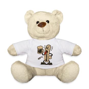 Siedethermometer und Bier - Teddy - Weiß - Vorne