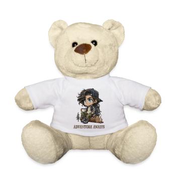 Cadeau d’aventure camping pour randonneurs Chibi - Nounours - blanc - Devant
