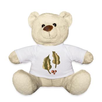Feuilles automnales Motifs de baies - Nounours - blanc - Devant