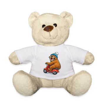 Walrus on the scooter - Teddy Bear - white - Front
