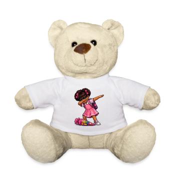 Dabbing ABC shooter Afro - Teddy Bear - white - Front