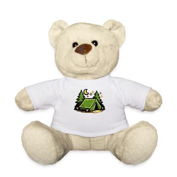 Nächtliches Zeltlager im Wald - Teddy - Weiß - Vorne