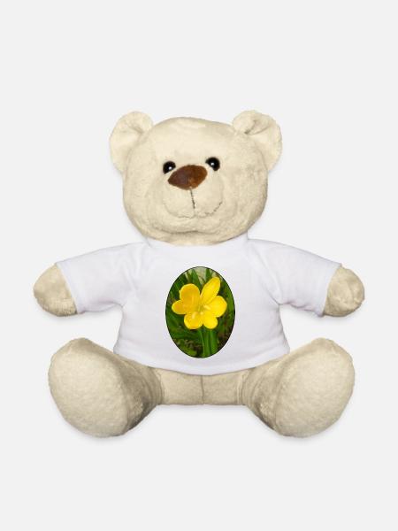 Gelbe Blüte im Vordergrund - Teddy - Weiß