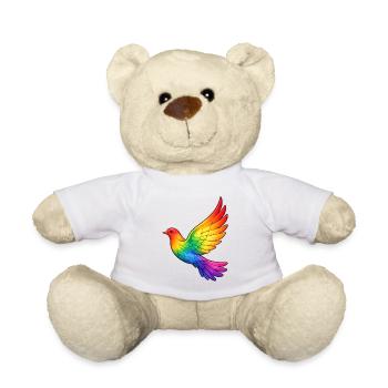 Friedenstaube Frieden - Teddy - Weiß - Vorne