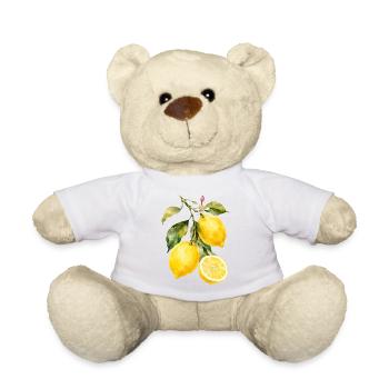 Zitronen Aquarell Motiv - Teddy - Weiß - Vorne