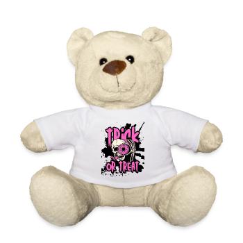 Trick Or Treat Skull Donut Halloween Geschenk - Teddy - Weiß - Vorne