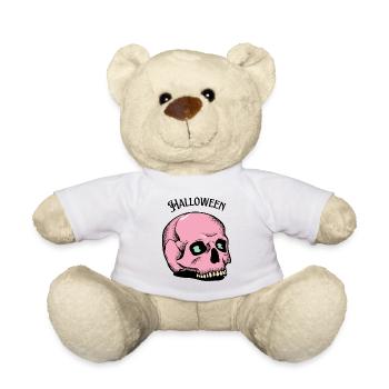 Pink Skull Halloween Totenkopf Gothic Geschenk - Teddy - Weiß - Vorne