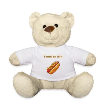 Food Is Art ... Hot Dog - Teddy Bear - white - Front
