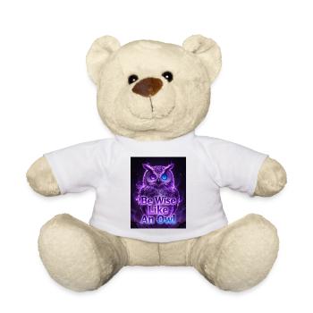 Be Wise Like An Owl - Neon Purple - Teddy - Weiß - Vorne