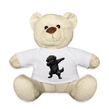 Dabbing Flat Coated Retriever - Teddy - Weiß - Vorne