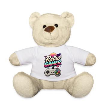 Retro Gamer Neon - Teddy Bear - white - Front