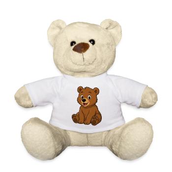 Cuddly Bear Cartoon – Cute Bear - Teddy Bear - white - Front