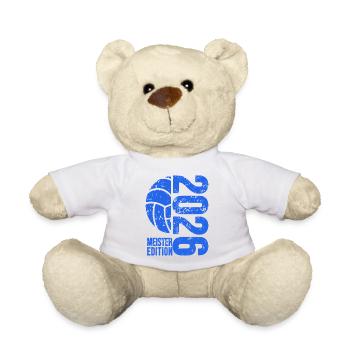 Volleyball Meister Shirt 2026, blau, Hoodie, Kappe - Teddy - Weiß - Vorne