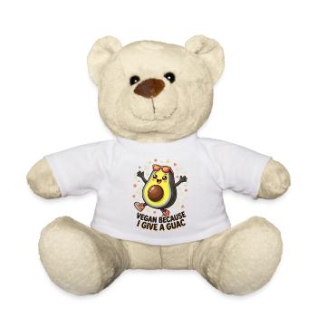 Vegan Avocado give a Guac - Teddy Bear - white - Front