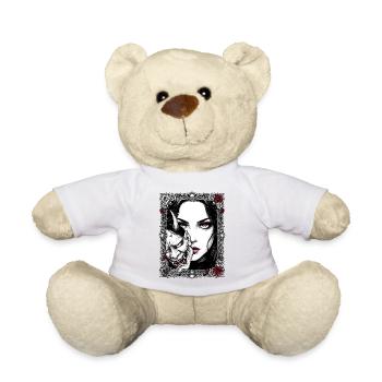 Gothic Mask Portrait - Teddy Bear - white - Front