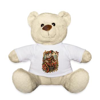 Harlekin der Commedia dell'Arte - Teddy - Weiß - Vorne