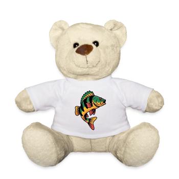 Barsch Angeln - Teddy - Weiß - Vorne